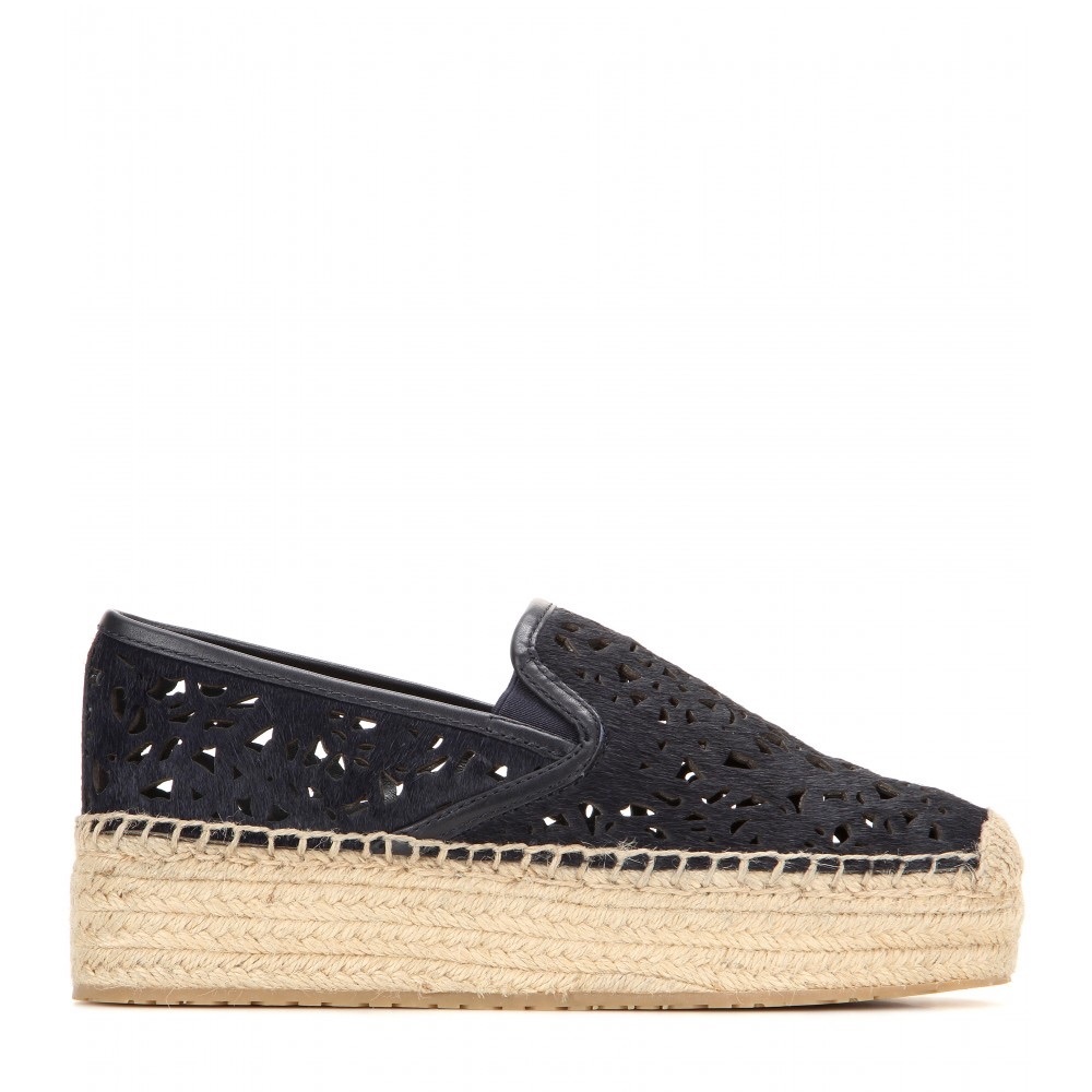 Tory Burch Clarisse Pony-Hair Platform Espadrilles